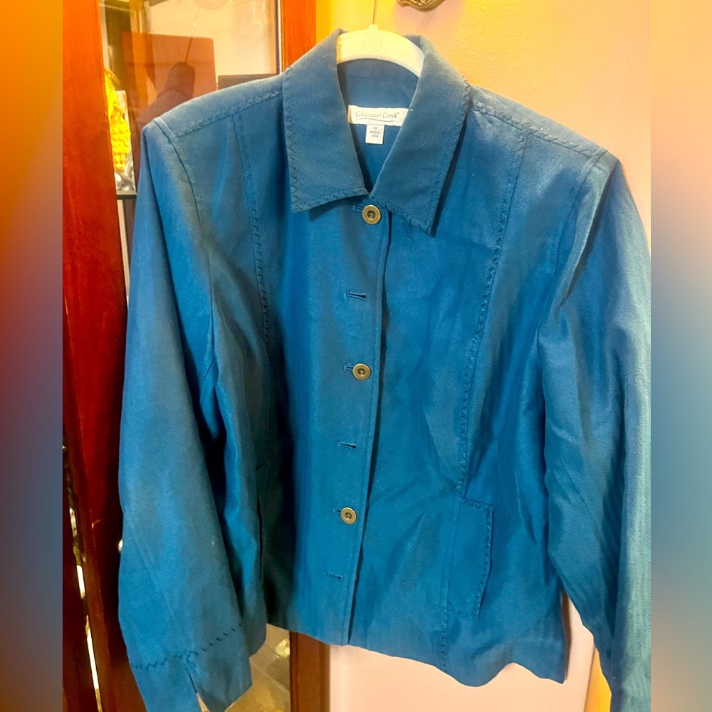 Cold water creek blue blazer size 16
